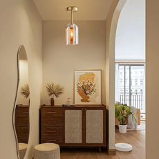 Modern Decken/Pendelleuchte LED Grau Metall Glas Wohn/Esszimmer
