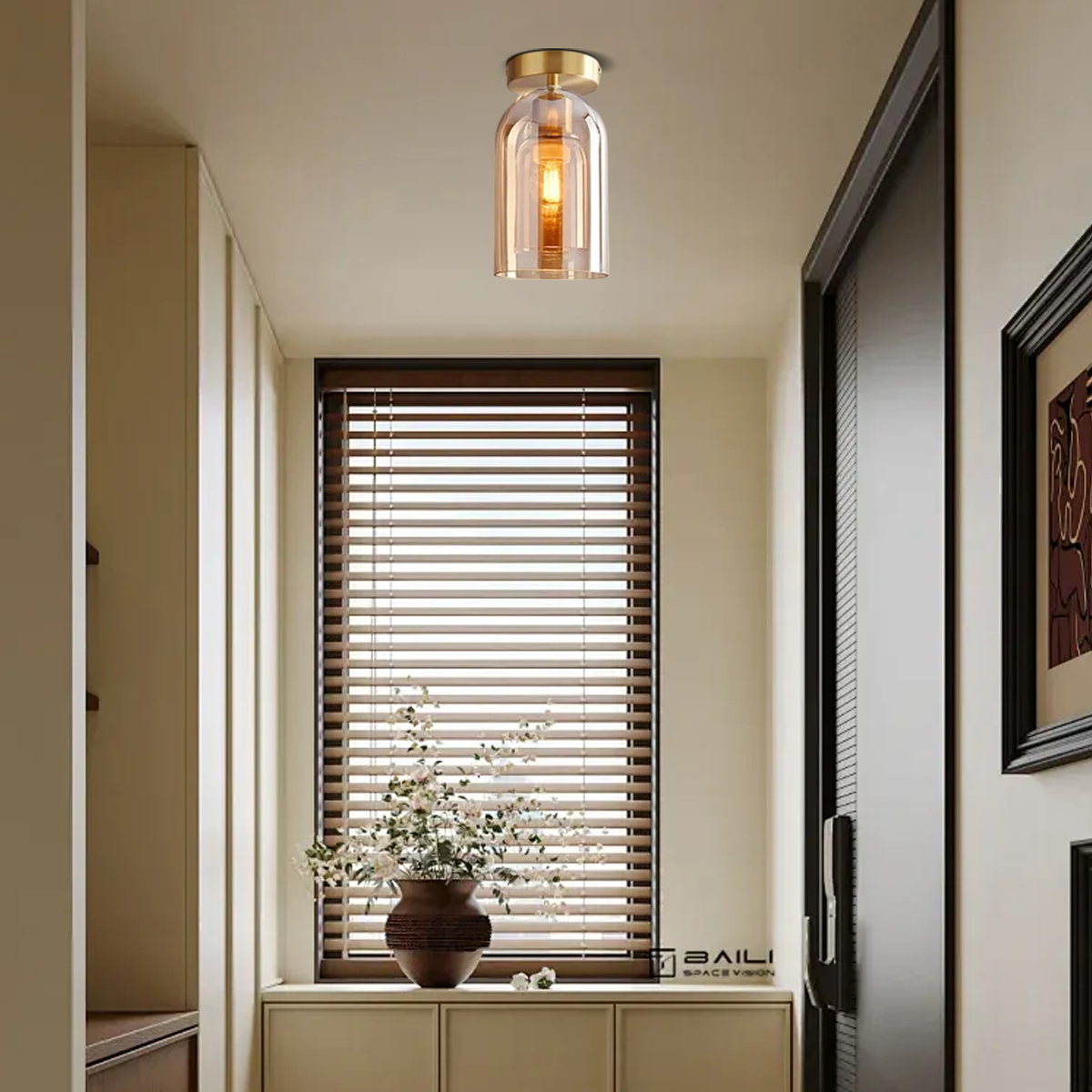 Modern Decken/Pendelleuchte LED Grau Metall Glas Wohn/Esszimmer
