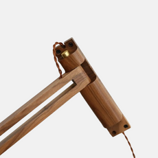 Vintage Wandlampe LED Holz Konisch Walnussfarbe Treppenhaus