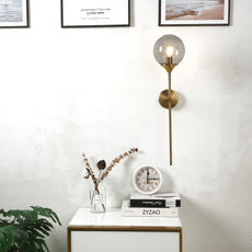 Modern Wandlampe Metall Rauchgrau Schlafzimmer