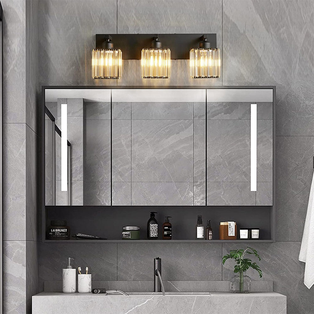 Nordisch Wandleuchte Kristall Gold Badezimmer