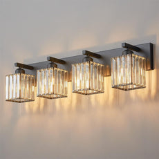 Nordisch Wandleuchte Kristall Gold Badezimmer