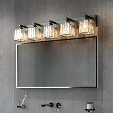 Nordisch Wandleuchte Kristall Gold Badezimmer