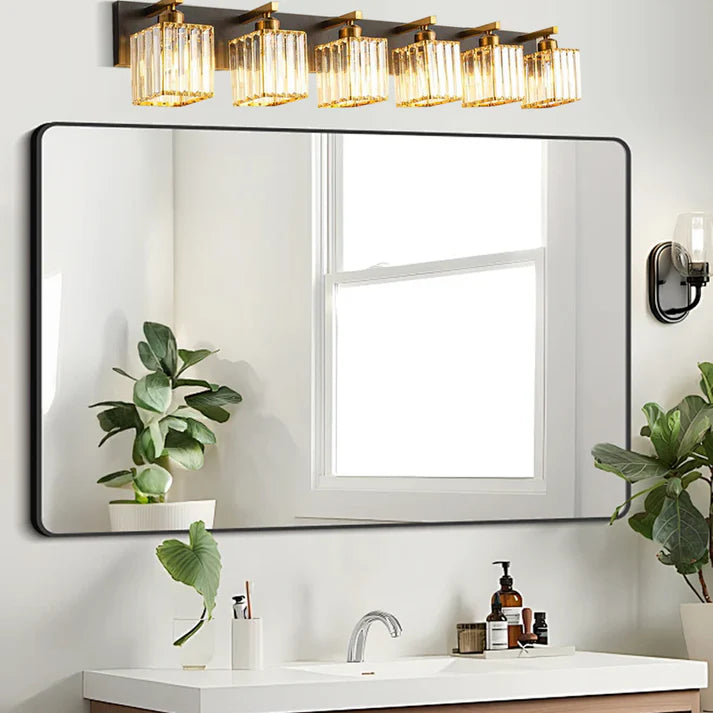 Nordisch Wandleuchte Kristall Gold Badezimmer