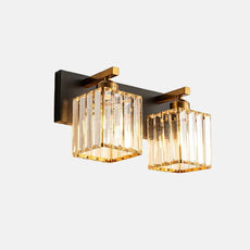 Nordisch Wandleuchte Kristall Gold Badezimmer