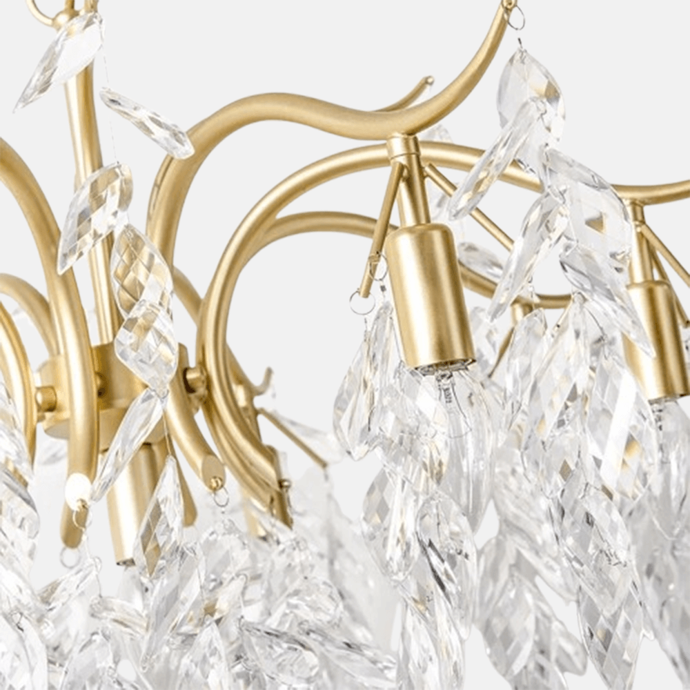 Royal Kronleuchter LED Kristall Metall Schwarz/Gold Esszimmer