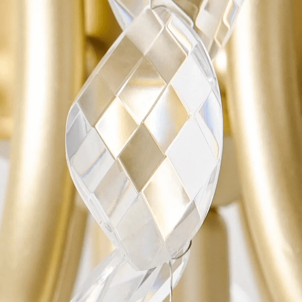 Royal Kronleuchter LED Kristall Metall Schwarz/Gold Esszimmer