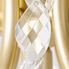 Royal Kronleuchter LED Kristall Metall Schwarz/Gold Esszimmer