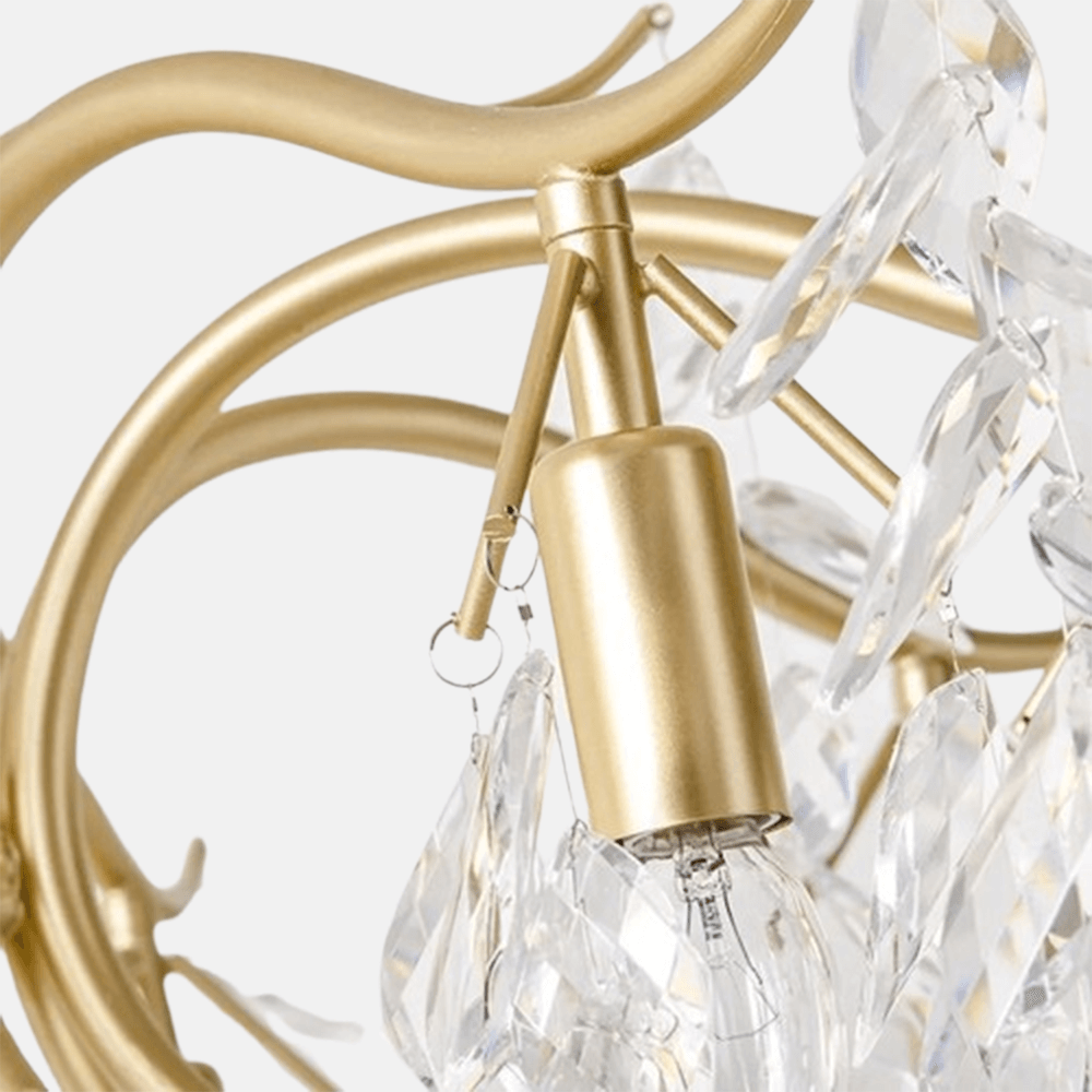 Royal Kronleuchter LED Kristall Metall Schwarz/Gold Esszimmer