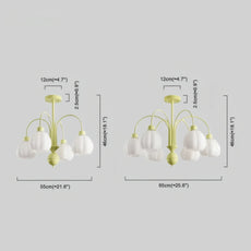 Modern Kronleuchter Metall Grün Wohnzimmer