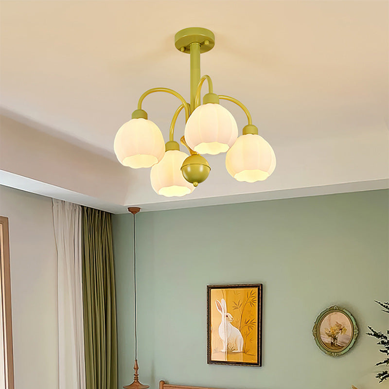 Modern Kronleuchter Metall Grün Wohnzimmer
