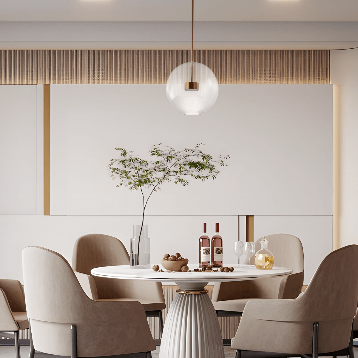 Moderne Pendelleuchte Metall Klar Esszimmer