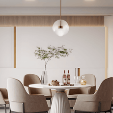 Modern Pendelleuchte LED Glas Klar Sprudelnd Wohn/Esszimmer