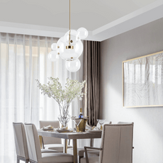 Modern Pendelleuchte LED Glas Klar Sprudelnd Wohn/Esszimmer