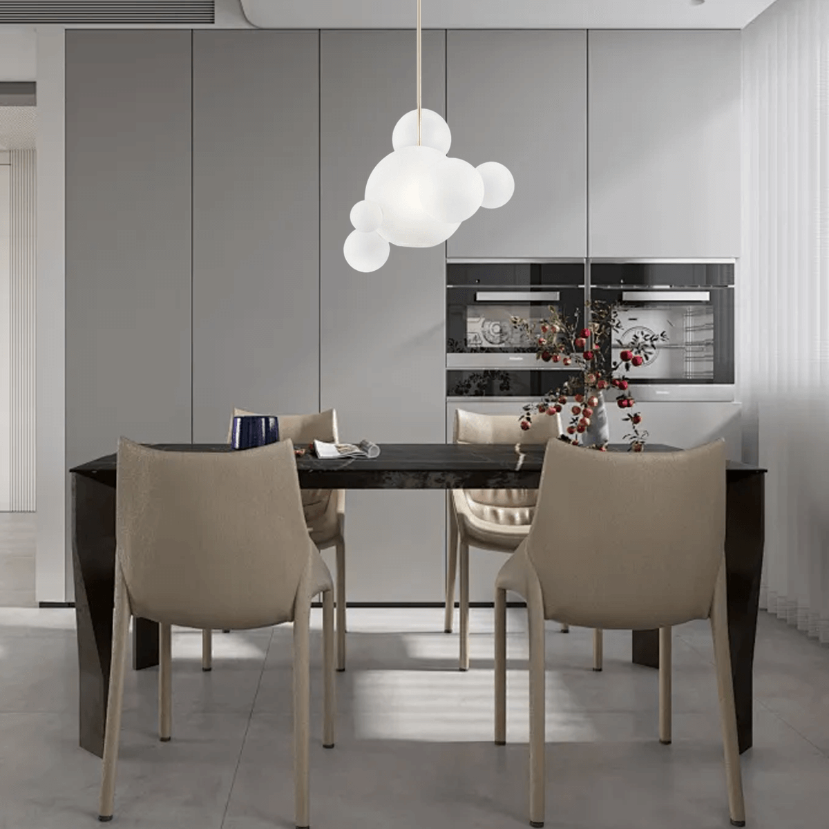 Moderne Pendelleuchte Metall Klar Esszimmer