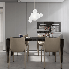 Moderne Pendelleuchte Metall Klar Esszimmer