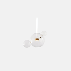 Modern Pendelleuchte LED Glas Klar Sprudelnd Wohn/Esszimmer