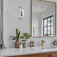 Modern Wandlampe Metall Silber Schlafzimmer