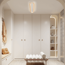 Moderne Deckenleuchte RechteckigSchwarz-Kühles Licht-Rosa Gold-Schöne Farben und helles Licht