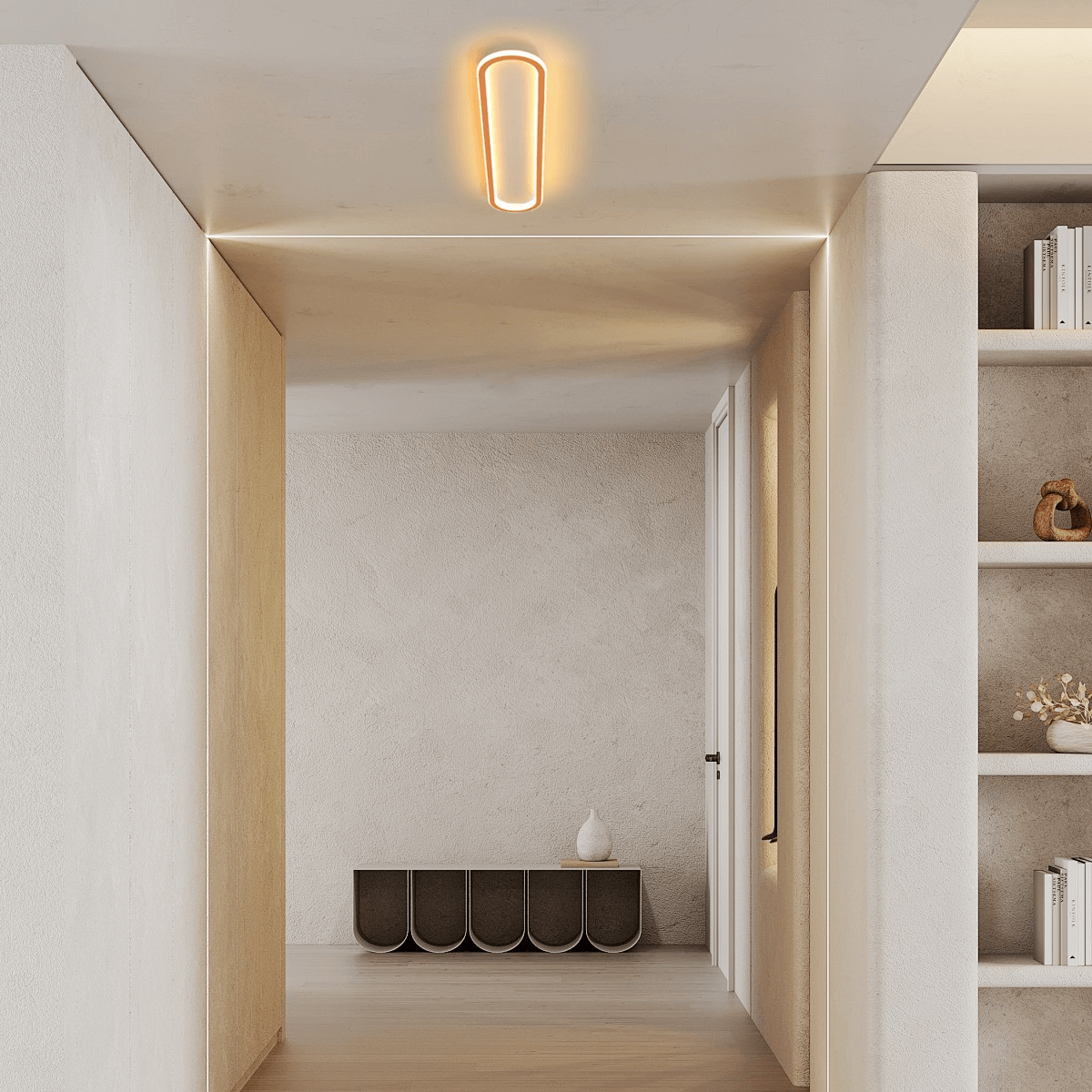 Moderne Deckenleuchte Rechteckig-Kühles Licht Rosa Gold-heller,ideal fuer ihre Flurbeleuchtung