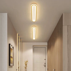 Moderne Deckenleuchte Rechteckig -gold-Schlichtes Design, perfekt für die Beleuchtung des Eingangsbereichs