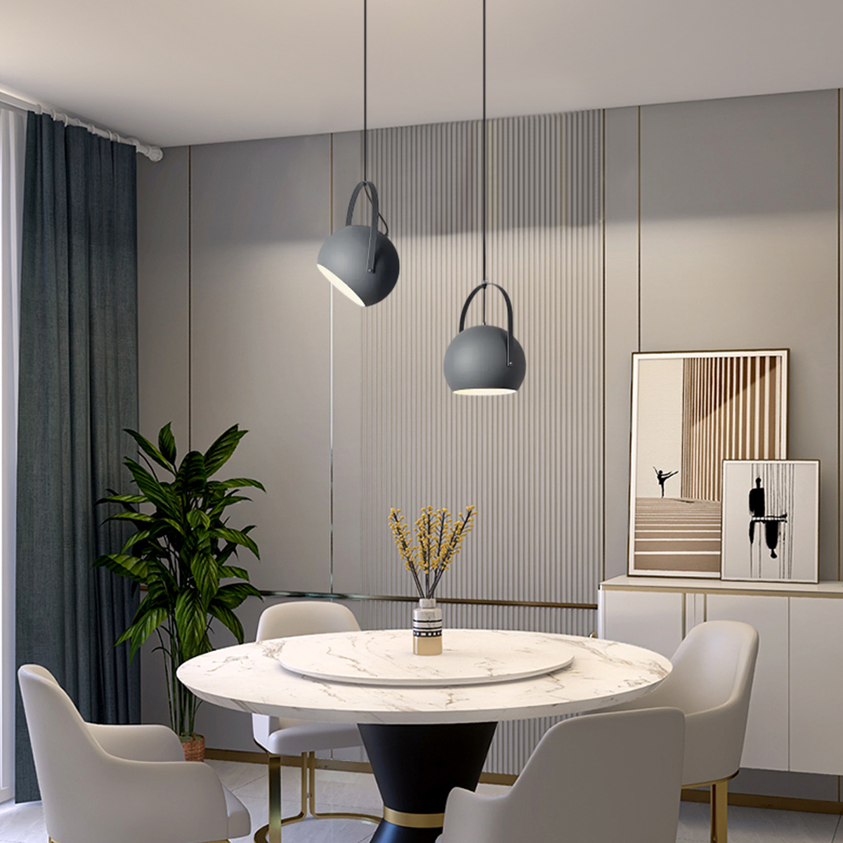 Grau Pendelleuchte geeignet für Esszimmer
