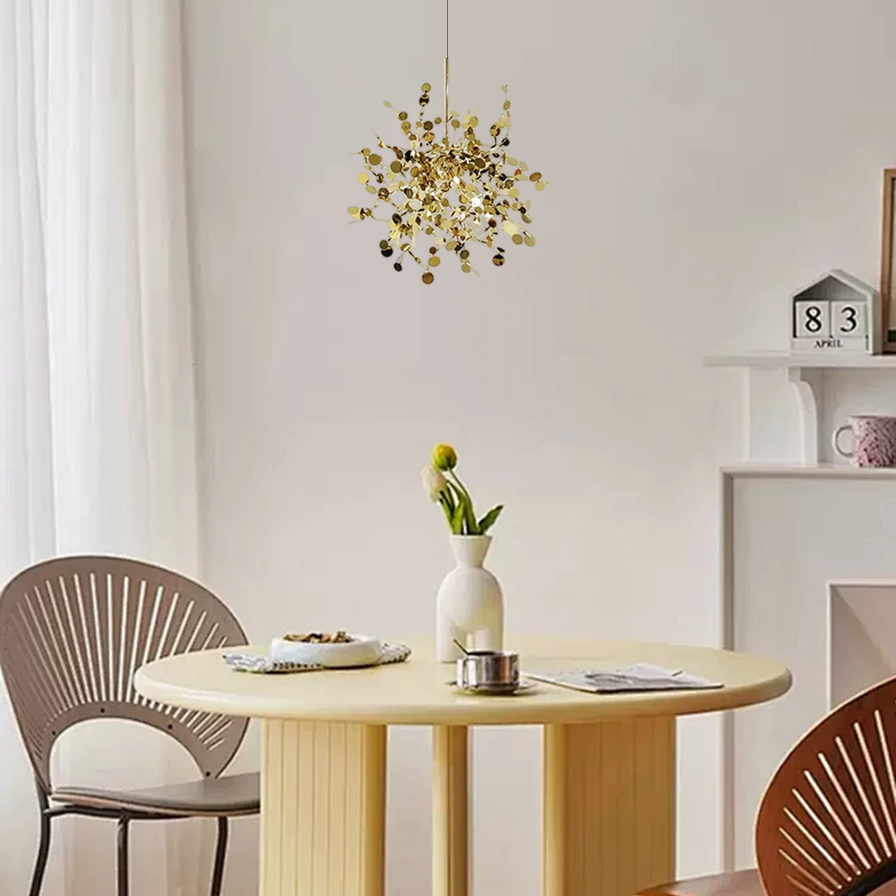 Art Deco Pendelleuchte LED Metall Gold Silber Esszimmer