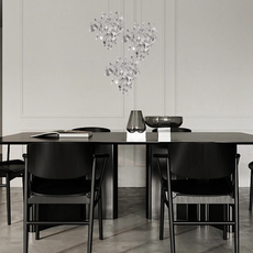 Art Deco Pendelleuchte LED Metall Gold Silber Esszimmer