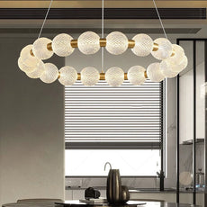 Nordic Pendelleuchte Metall/Acryl Gold Esszimmer