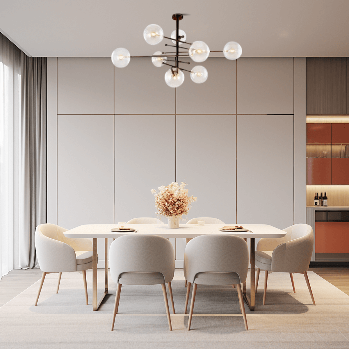 Moderne Pendelleuchte  LED Glas Schwarz Wohn/Esszimmer