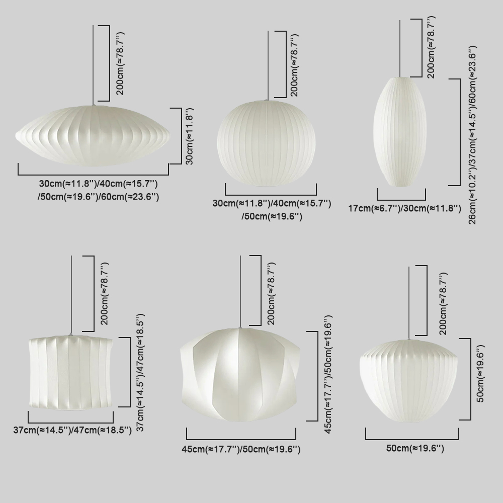 Nordic Pendelleuchte LED Weiß Metall/Stoff Wohnzimmer/Esstisch