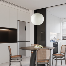 Nordic Pendelleuchte LED Weiß Metall/Stoff Wohnzimmer/Esstisch