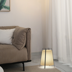 Modern Stehleuchte LED Lantern Metall/Stoff Wohnzimmer