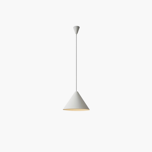 Moderne Pendelleuchte Weiß Metall Haube Esszimmer