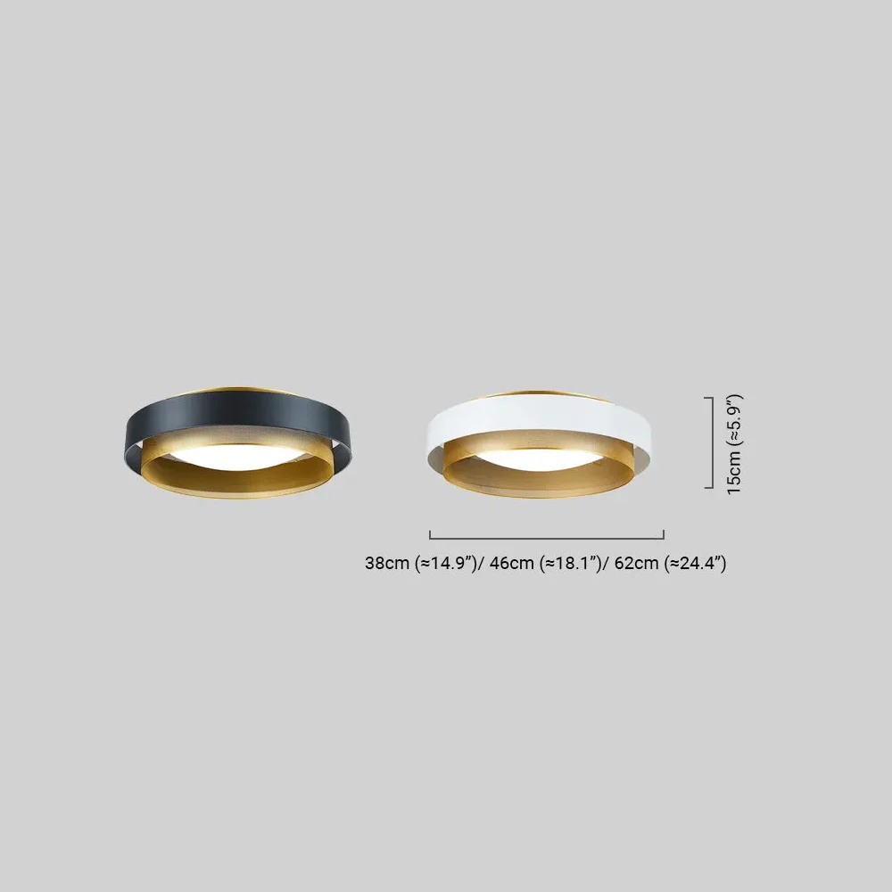 Moderne Deckenleuchte Schwarz Metall Acryl Ringförmig Esszimmer