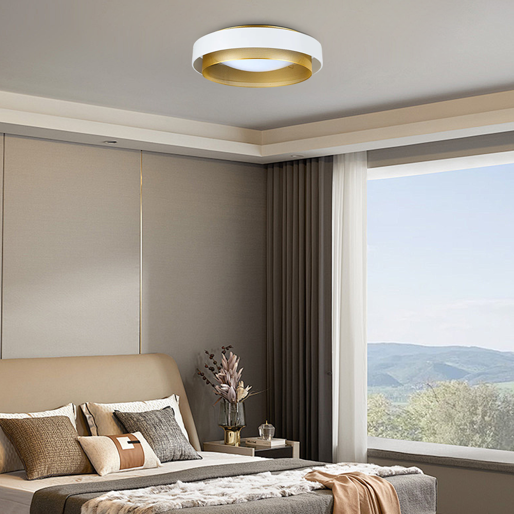 Moderne Deckenleuchte Schwarz Metall Acryl Ringförmig Esszimmer