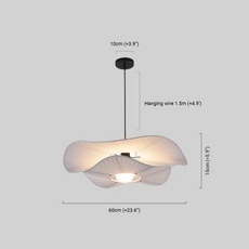 Modern Pendelleuchte LED Wolken Weiß Stoff Esszimmer
