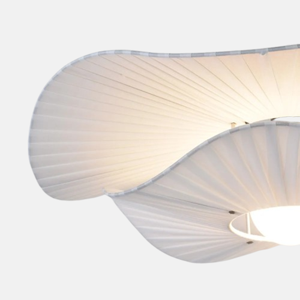 Modern Pendelleuchte LED Wolken Weiß Stoff Esszimmer
