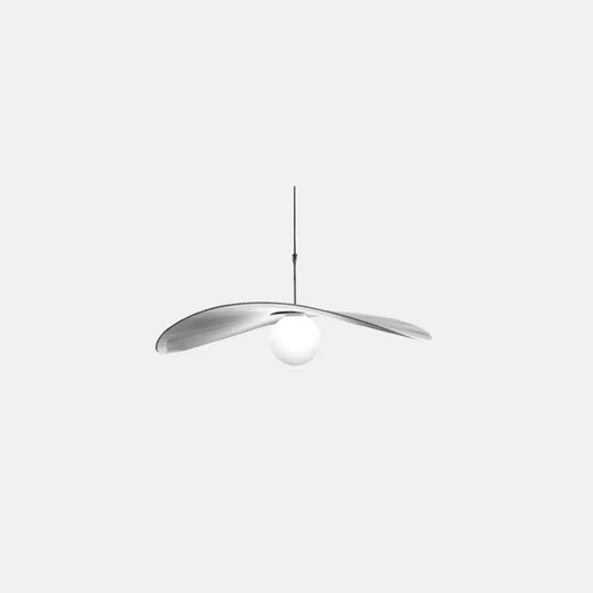 Modern Pendelleuchte LED Untertassenförmig Silber Metall 