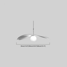 Maßzeichnung der modern Pendelleuchte LED