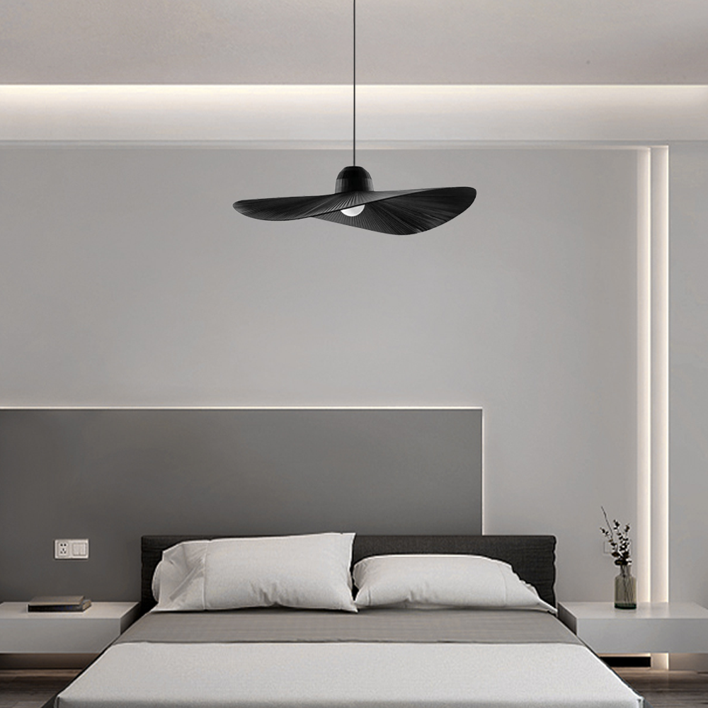 Modern Pendelleuchte LED Kappenförmig Weiß/Schwarz Stoff Kücheinsel