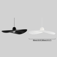 Modern Pendelleuchte LED Kappenförmig Weiß/Schwarz Stoff Kücheinsel