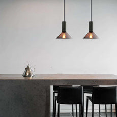 Minimalistisch Pendelleuchte Metall Grau Esszimmer