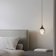 Modern Pendelleuchte LED Tropfen Schwarz Schlafzimmer