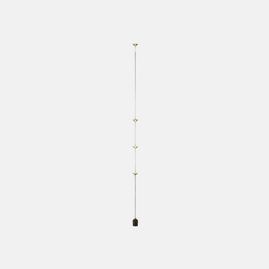 Nordic Stehleuchte LED Linear Gold Metall Wohnzimmer