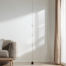 Nordic Stehleuchte LED Linear Gold Metall Wohnzimmer
