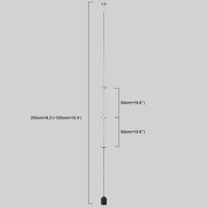 Nordic Stehleuchte LED Linear Gold Metall Wohnzimmer