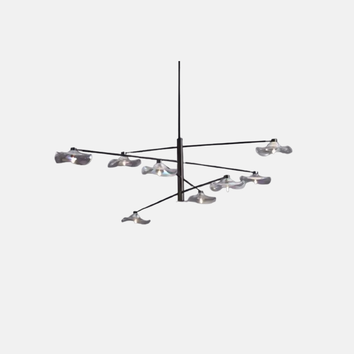 Art Deco Kronleuchter LED Kappenförmig Metall/Glas Klar Wohnzimmer