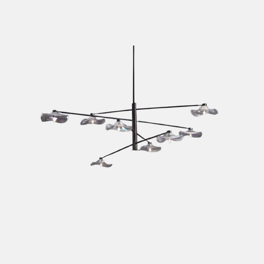 Art Deco Kronleuchter LED Kappenförmig Metall/Glas Klar Wohnzimmer