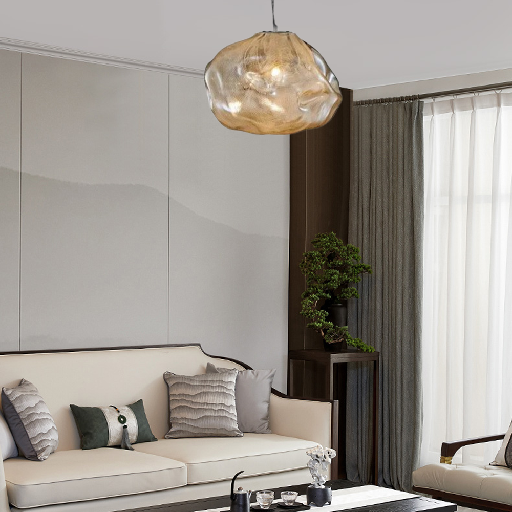 Art Deco Pendelleuchte LED Geometrisch Glas 3 Farben Esszimmer